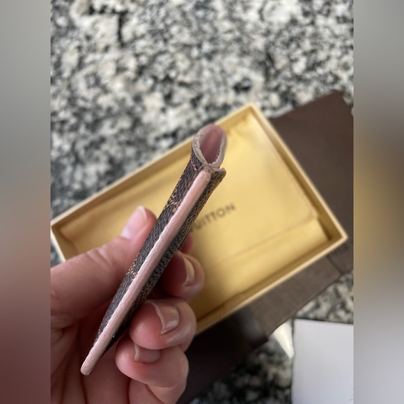 Louis Vuitton Caissa Card Holder Damier Ebene Rose Ballerine - Picture 10 of 14